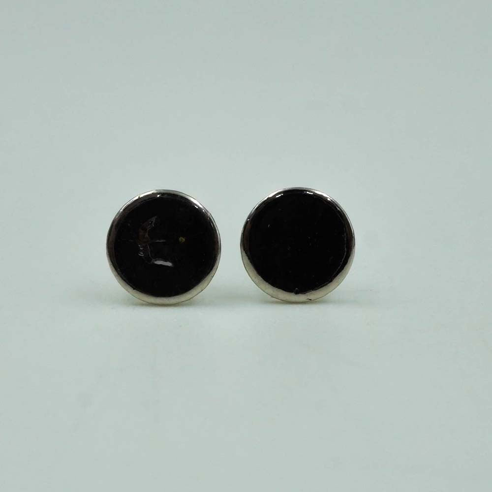silver disc studs