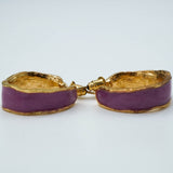 purple enamel hoops