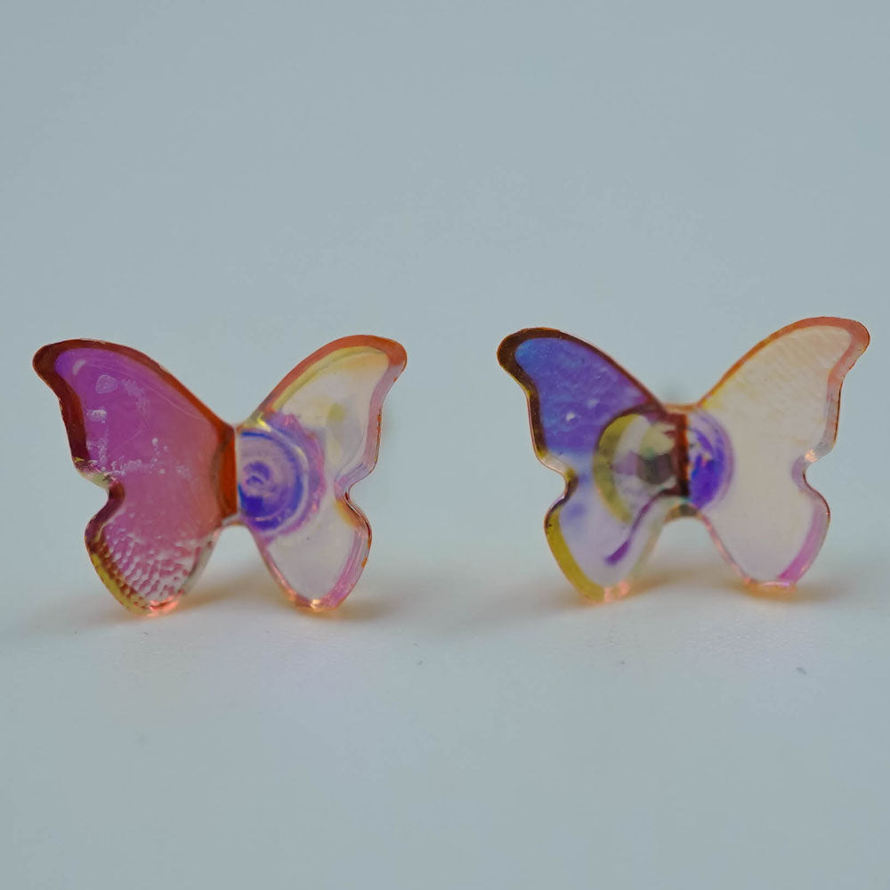 multicolor butterlfy studs
