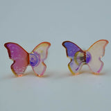 multicolor butterlfy studs