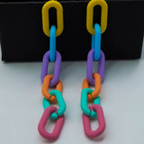 link chain earrings
