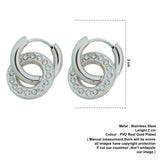silver plated donuts hoops d473