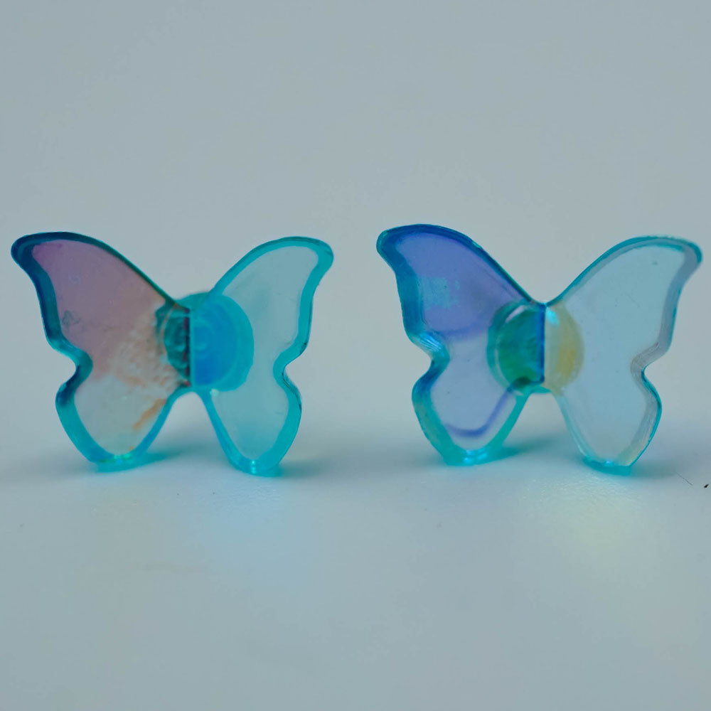 blue butterfly studs