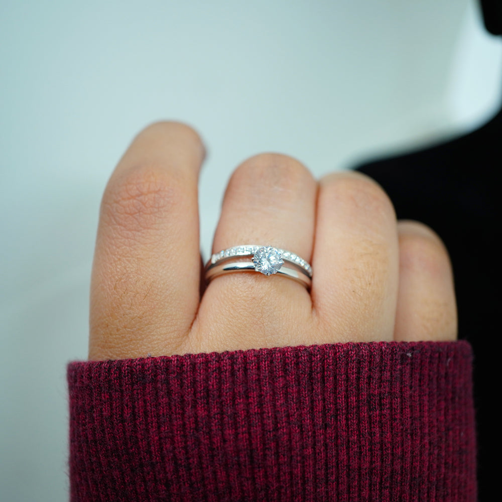 double wear silver plated ring