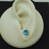 blue zircon studs