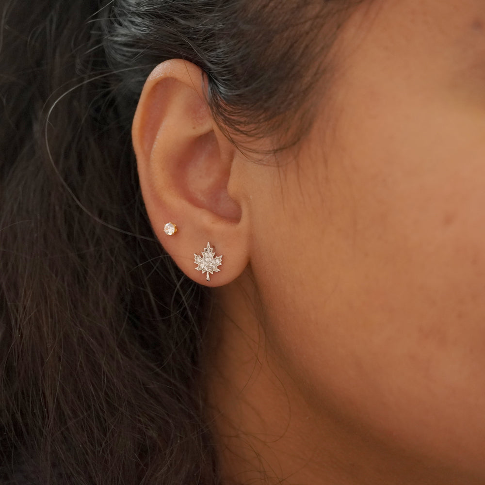 leaf shaped studs