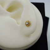 gold rounded studs