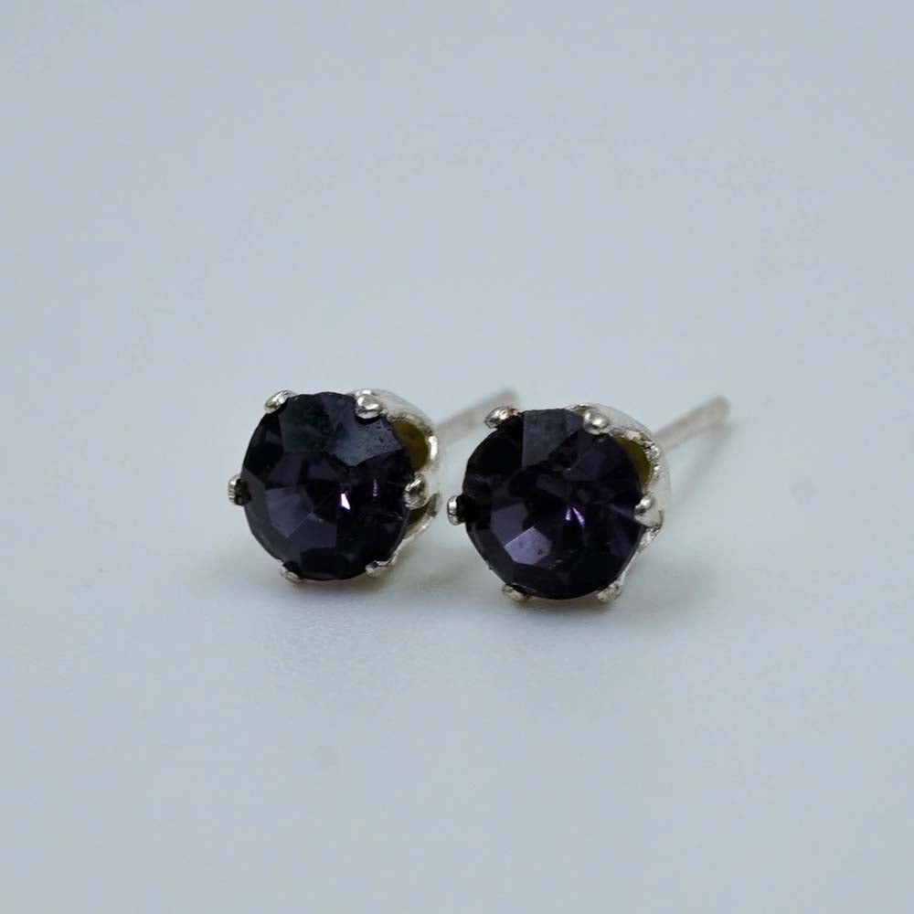 purple zircon studs