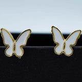 white golden butterfly