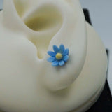 blue daisy studs