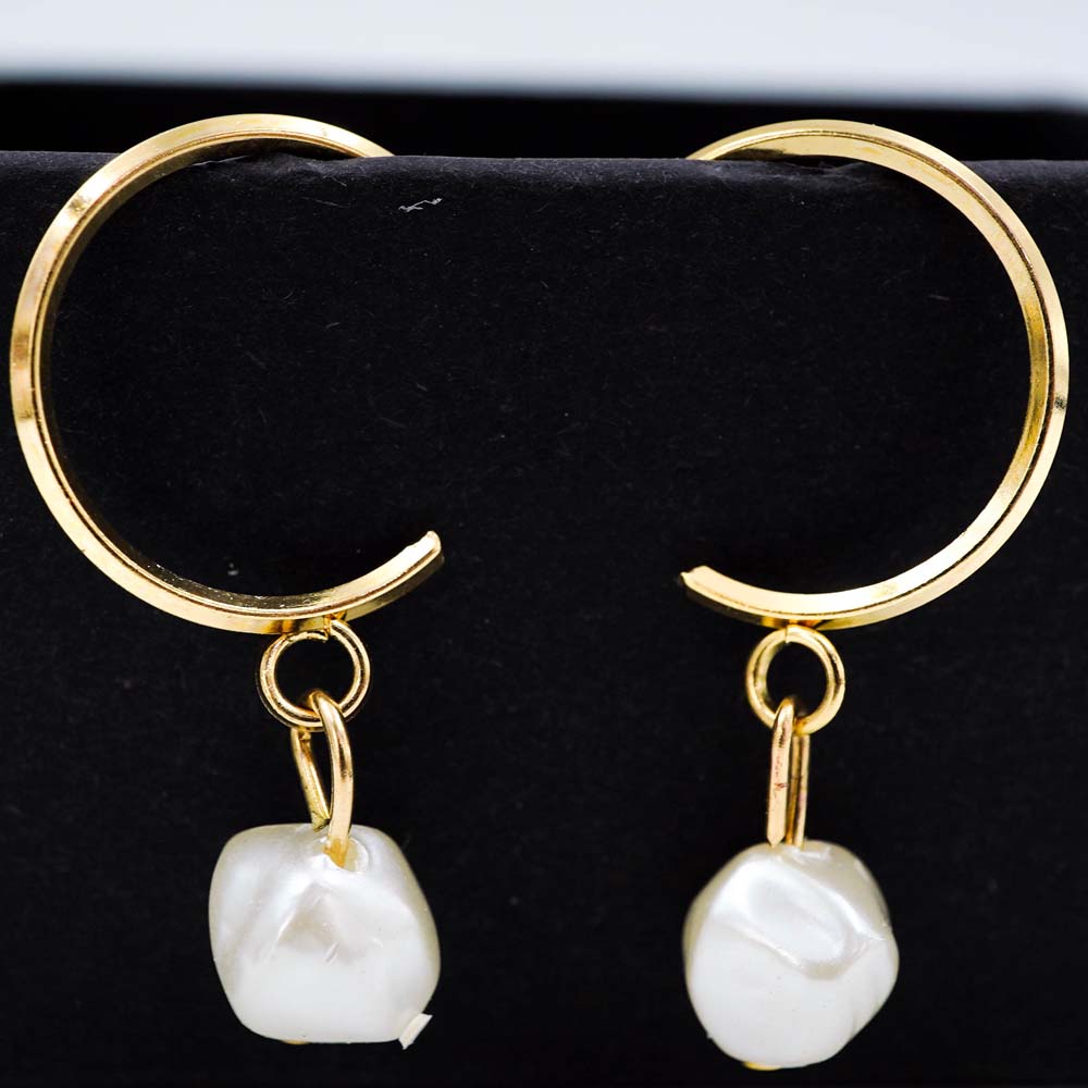 pearl drop hoops