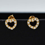 hollow heart studs
