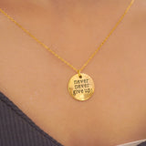 never give up pendent