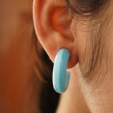 twisted blue candy hoops