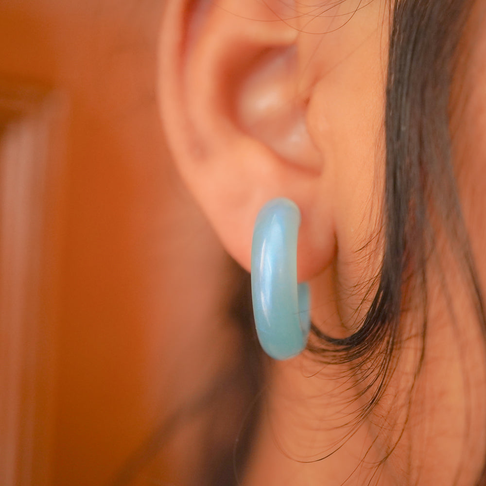 twisted blue hoops