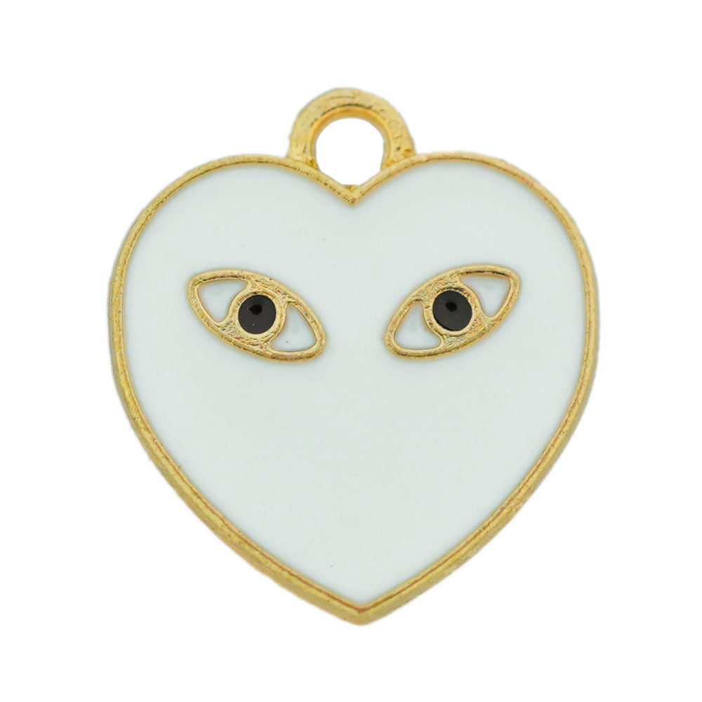 white heart charm