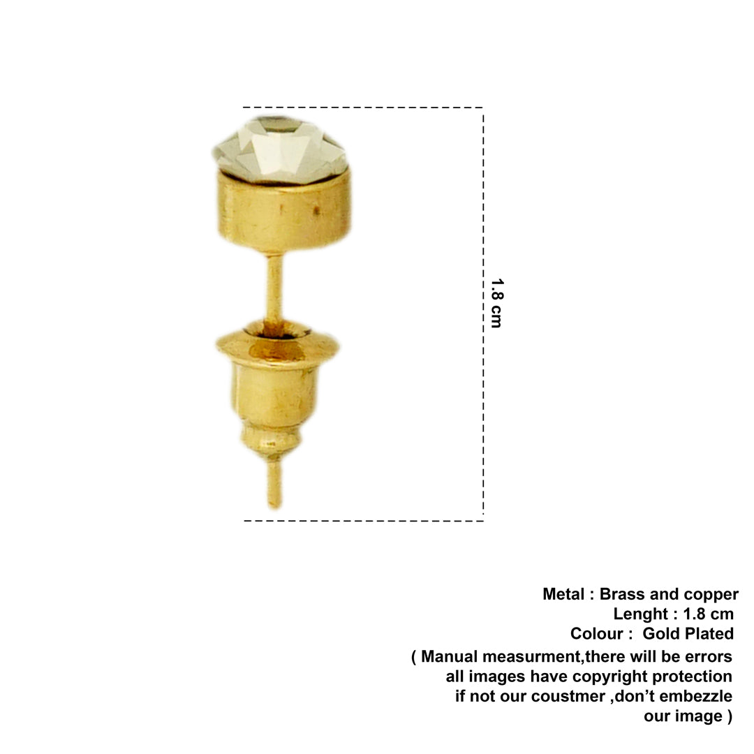 rounded zircon studs D773