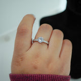 silver plated glass ring