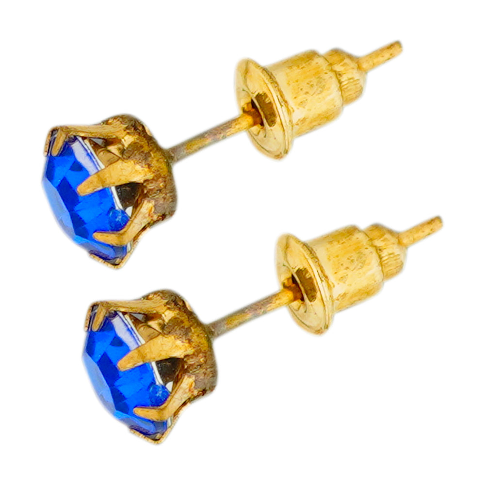 royal blue zircon studs D1115
