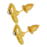 heart zircon studs