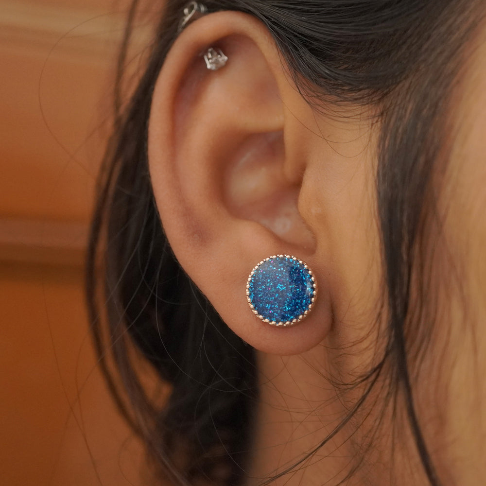 galaxy blue studs