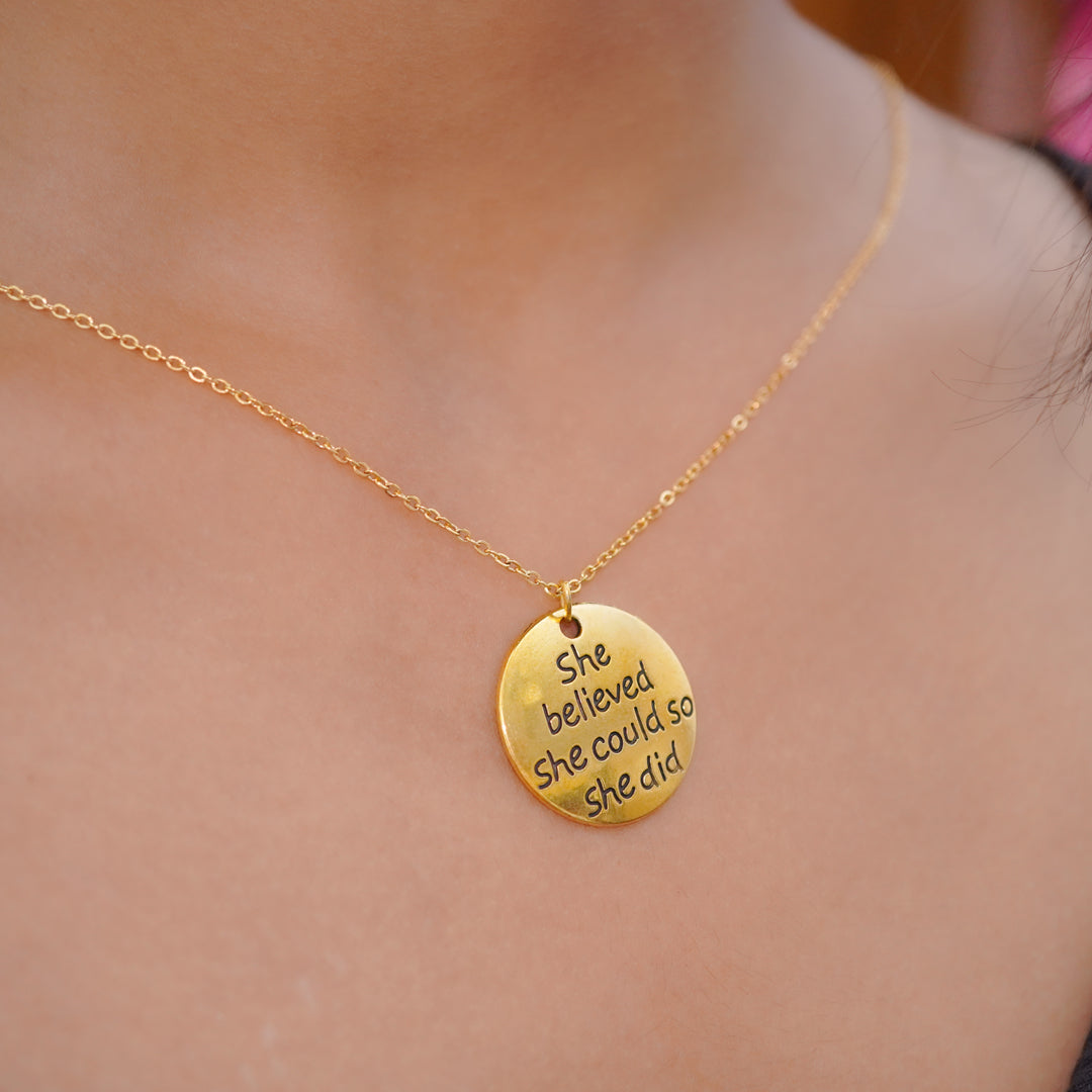 she belived pendent