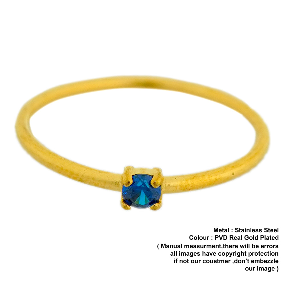 Operose sea blue zircon Ring