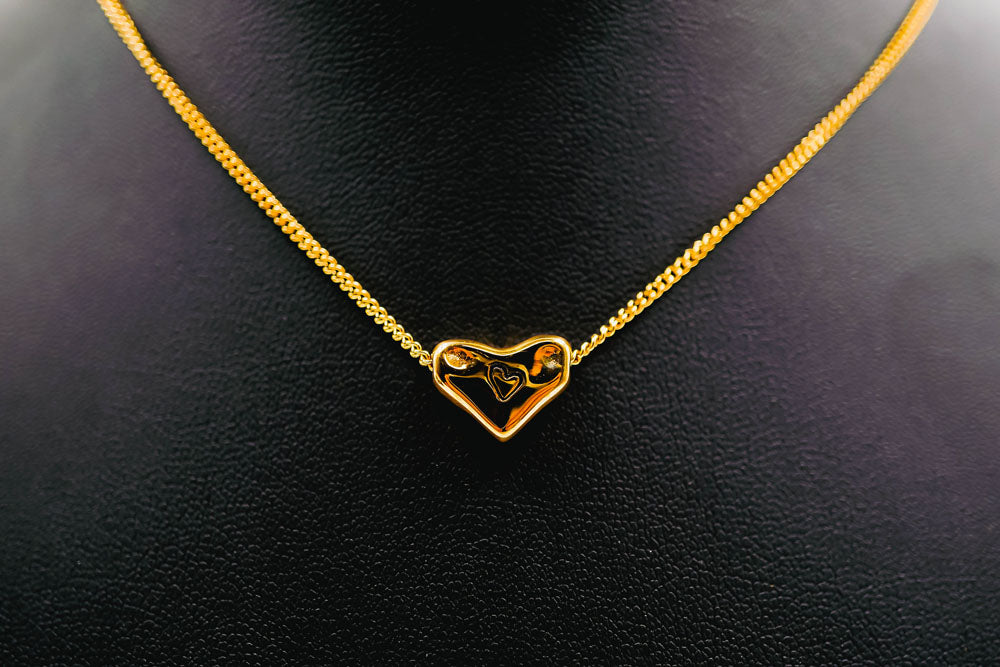 double heart necklace