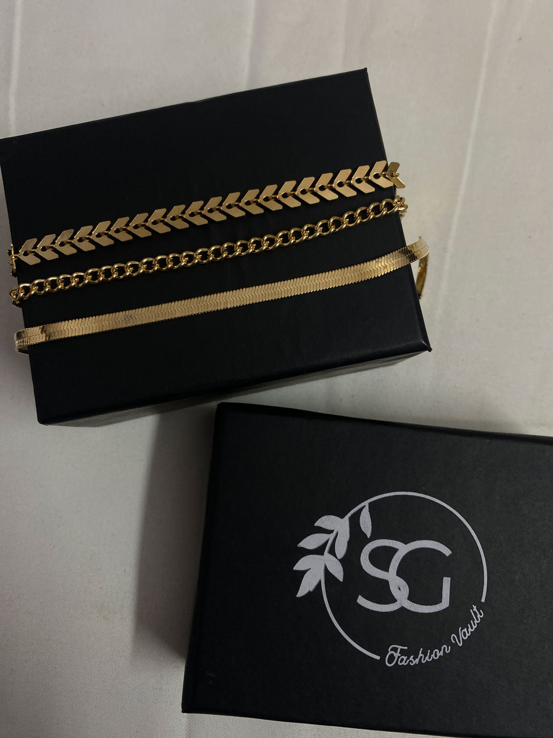 3 layered golden stack