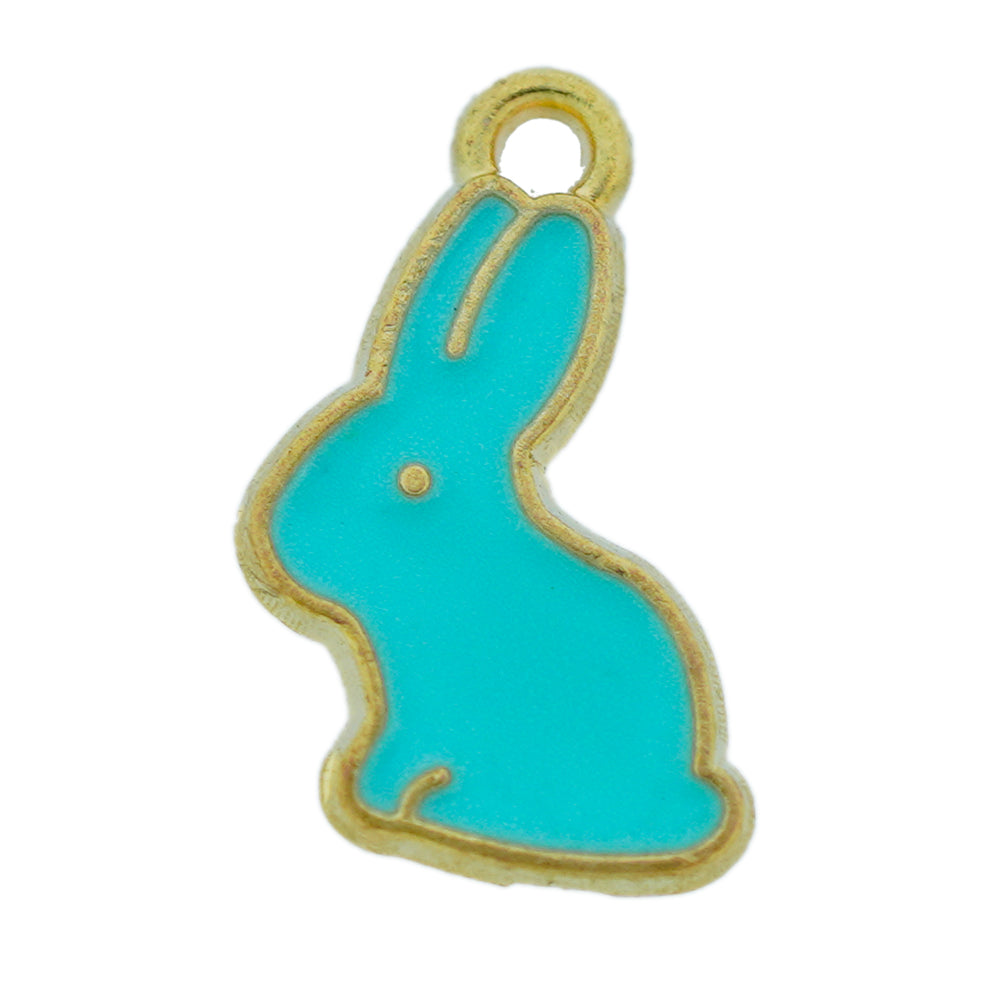 cyan rabbit pendant
