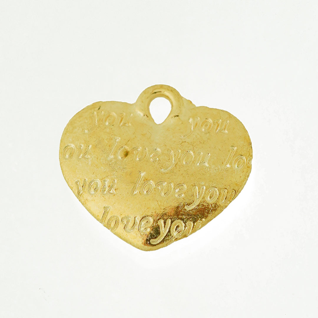 love you engraved pendant