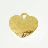 love you engraved pendant