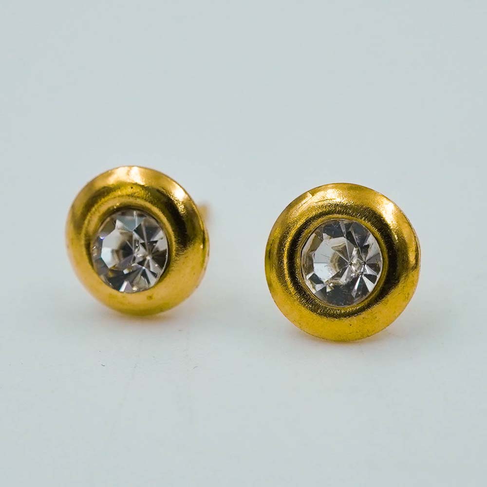 rounded zircon studs
