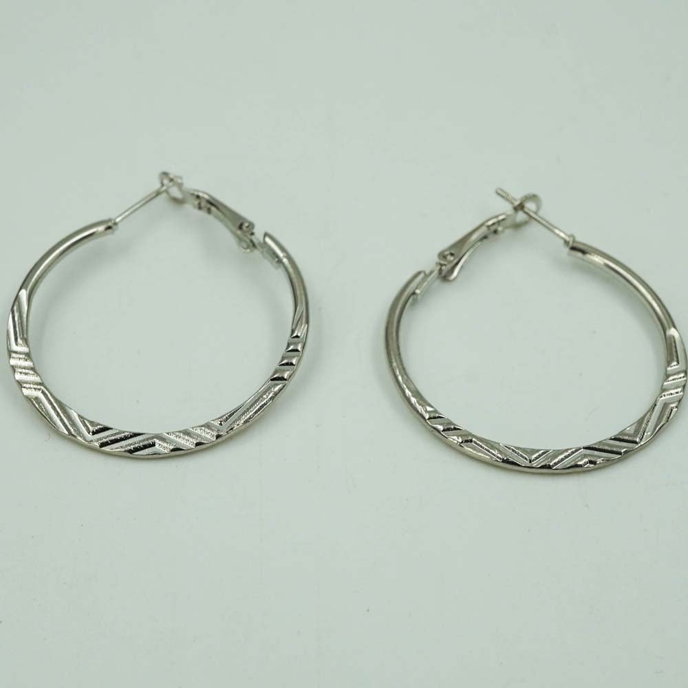 roman silver hoops