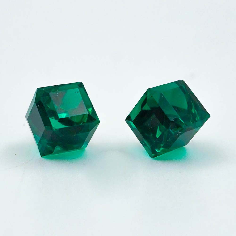 green cubic studs