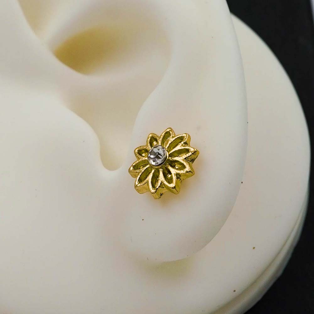 flower studs D1004