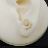 white flower studs