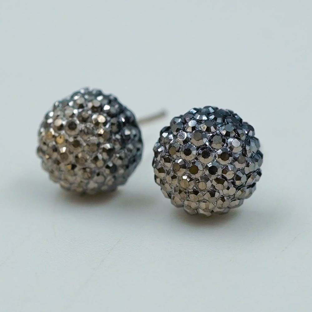 silver disco studs
