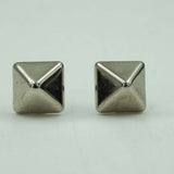 pyramid silver studs