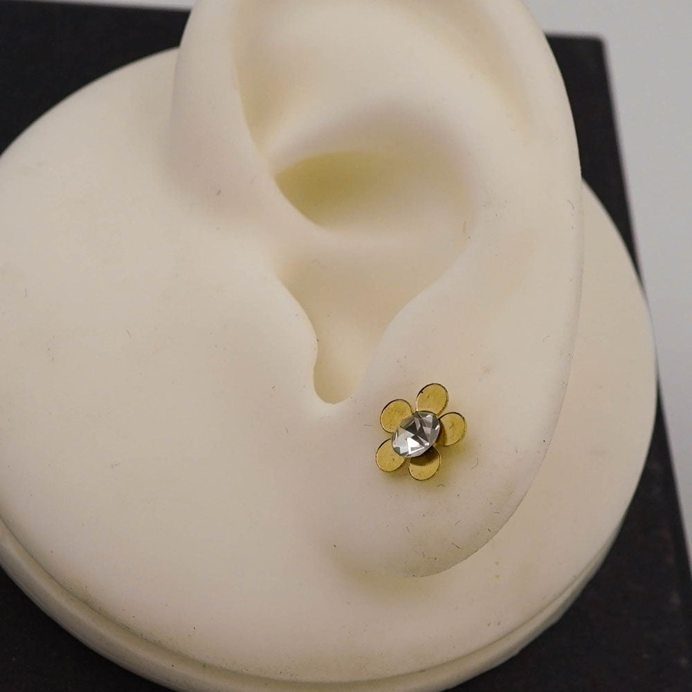 sunflower zircon studs D771
