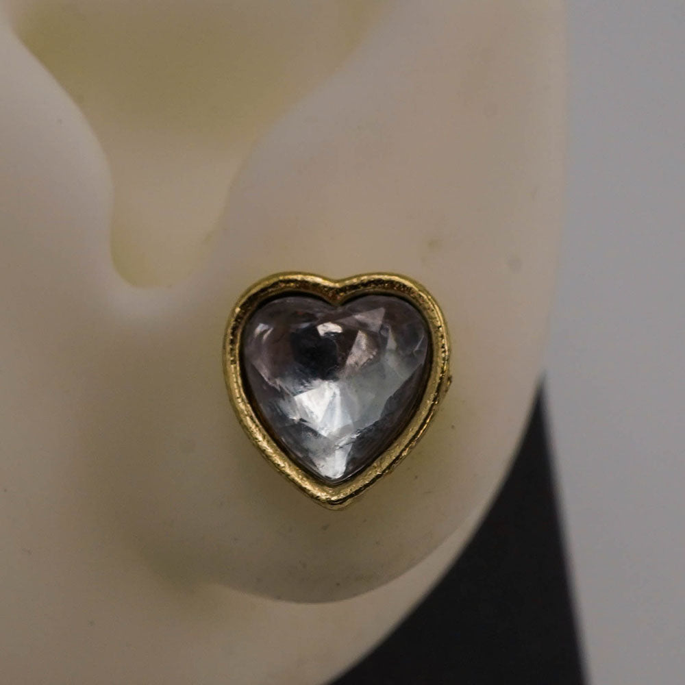 shinny heart studs D762