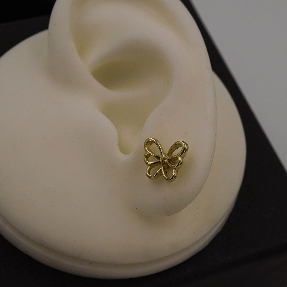 hollow butterly studs D768