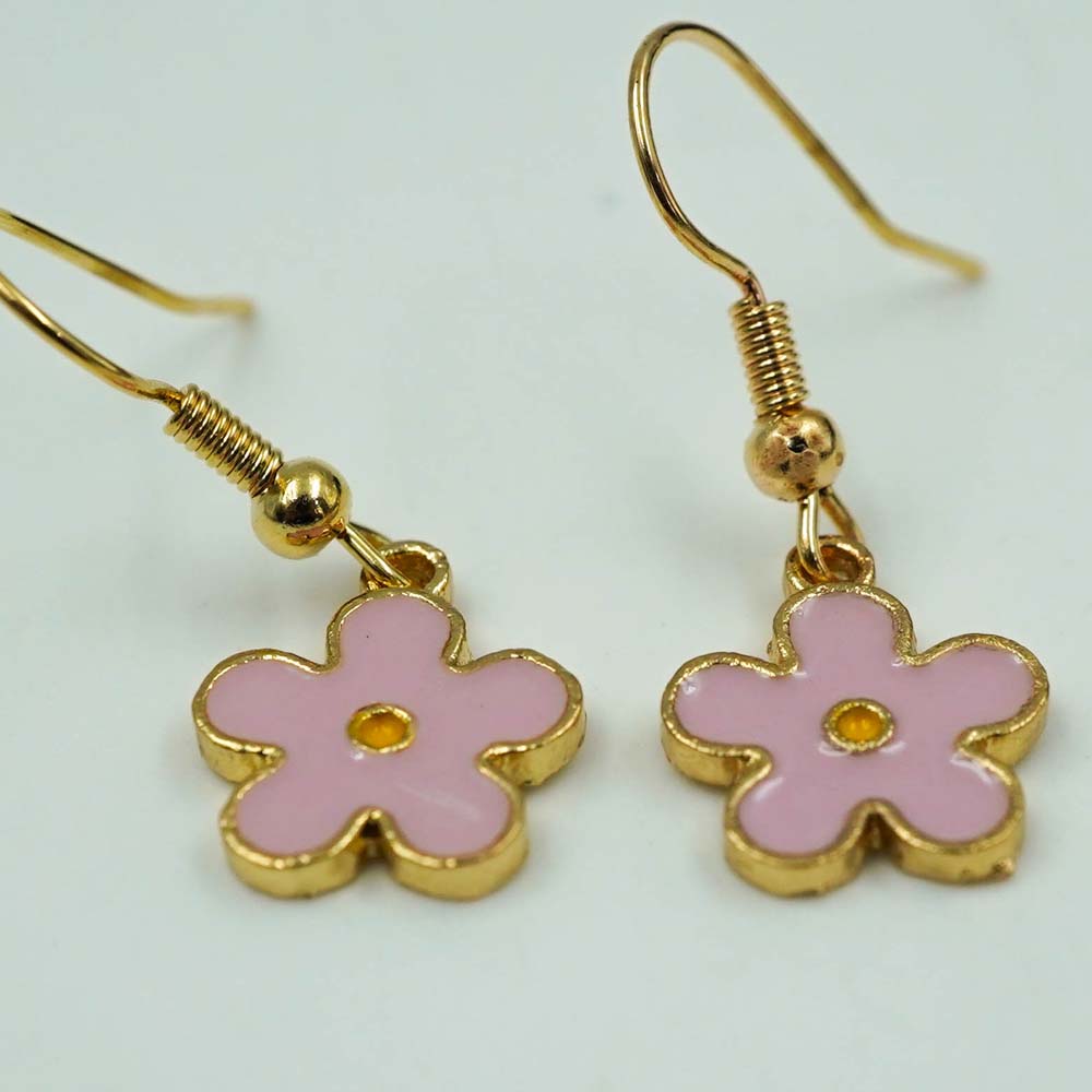 pink flower drops