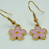 pink flower drops