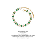Emerald Isle Baguette Crystal Gold-Plated Bracelet