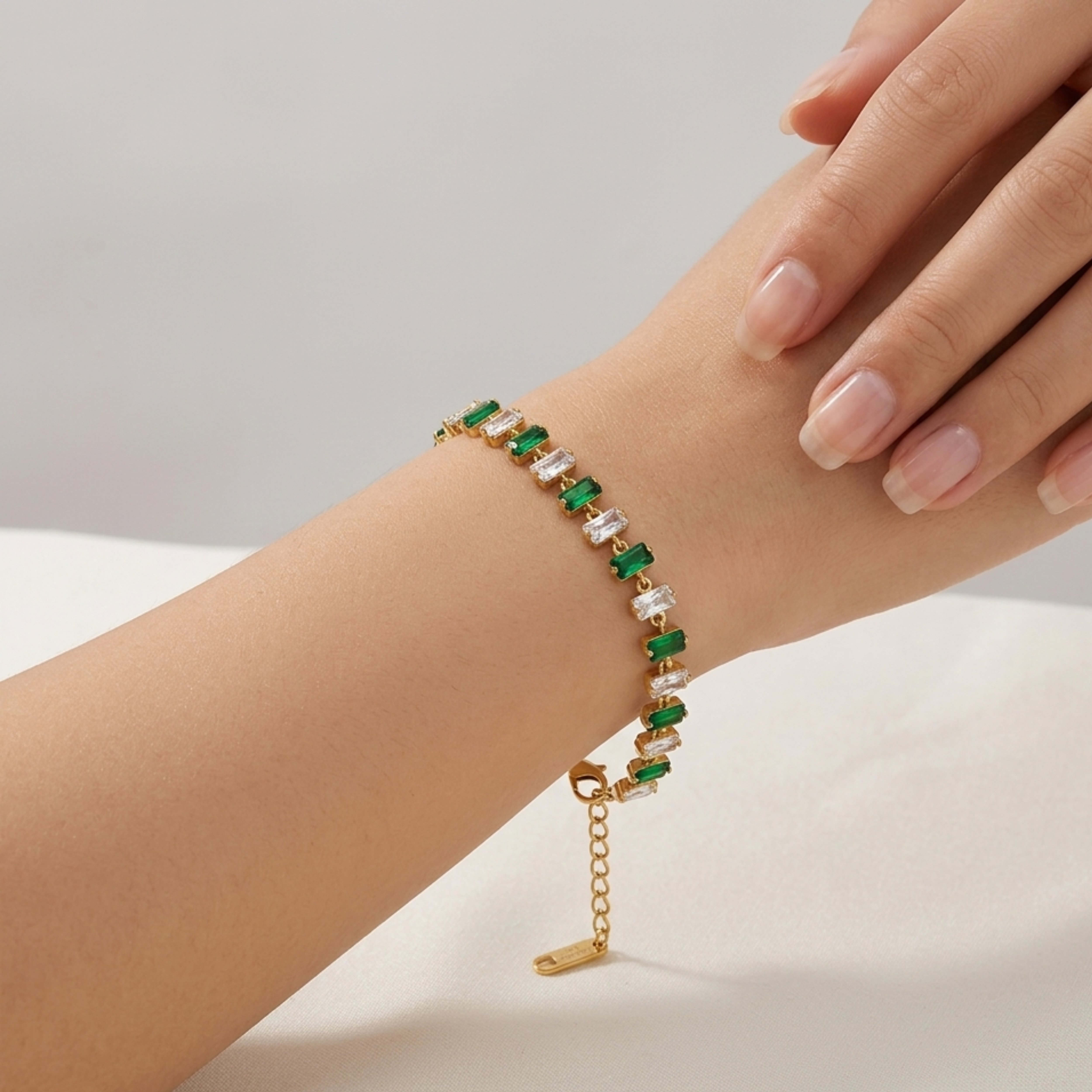 Emerald Isle Baguette Crystal Gold-Plated Bracelet