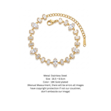 Celestial Marquise & Baguette Gold-Plated Tennis Bracelet