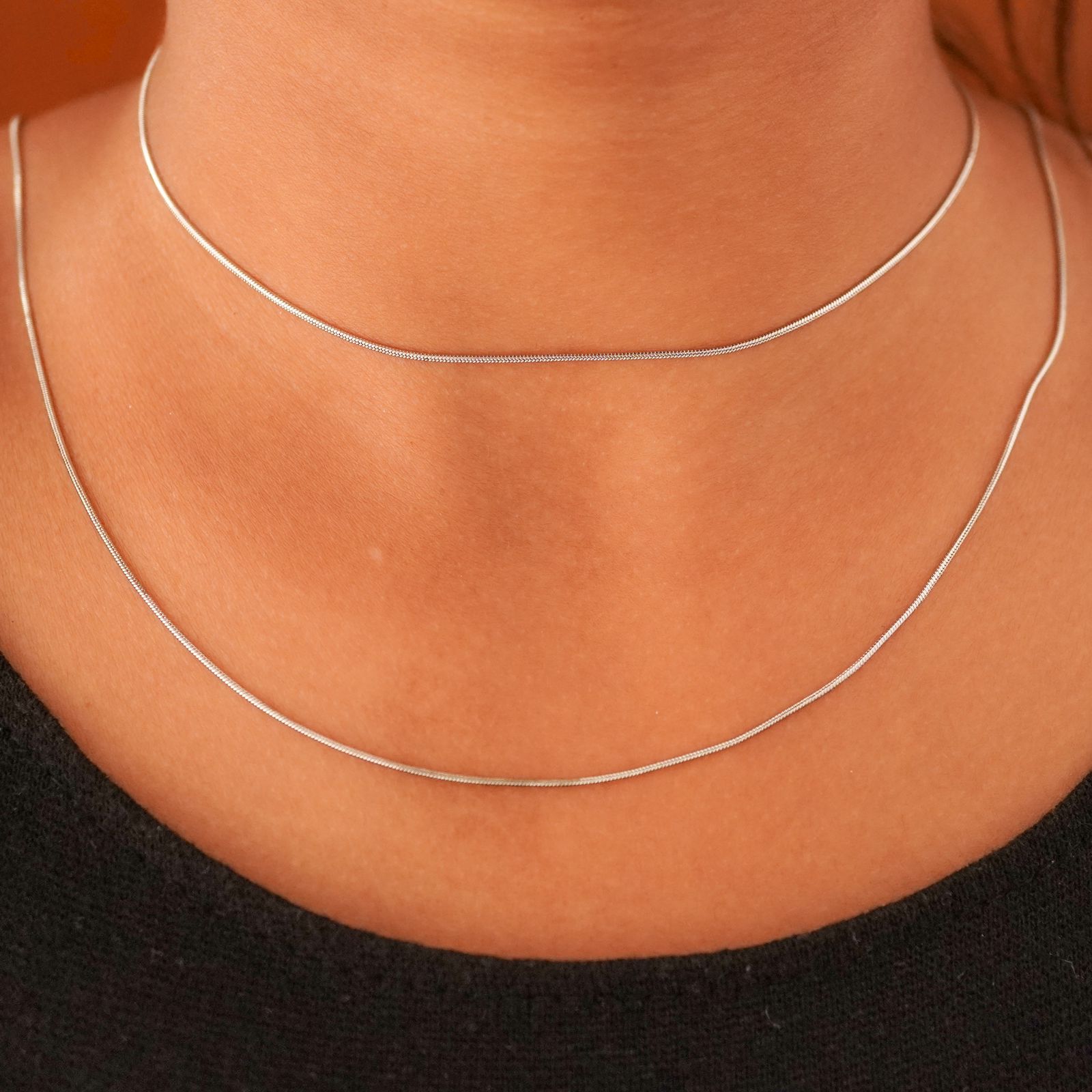 0.9mm Platinum plated chain