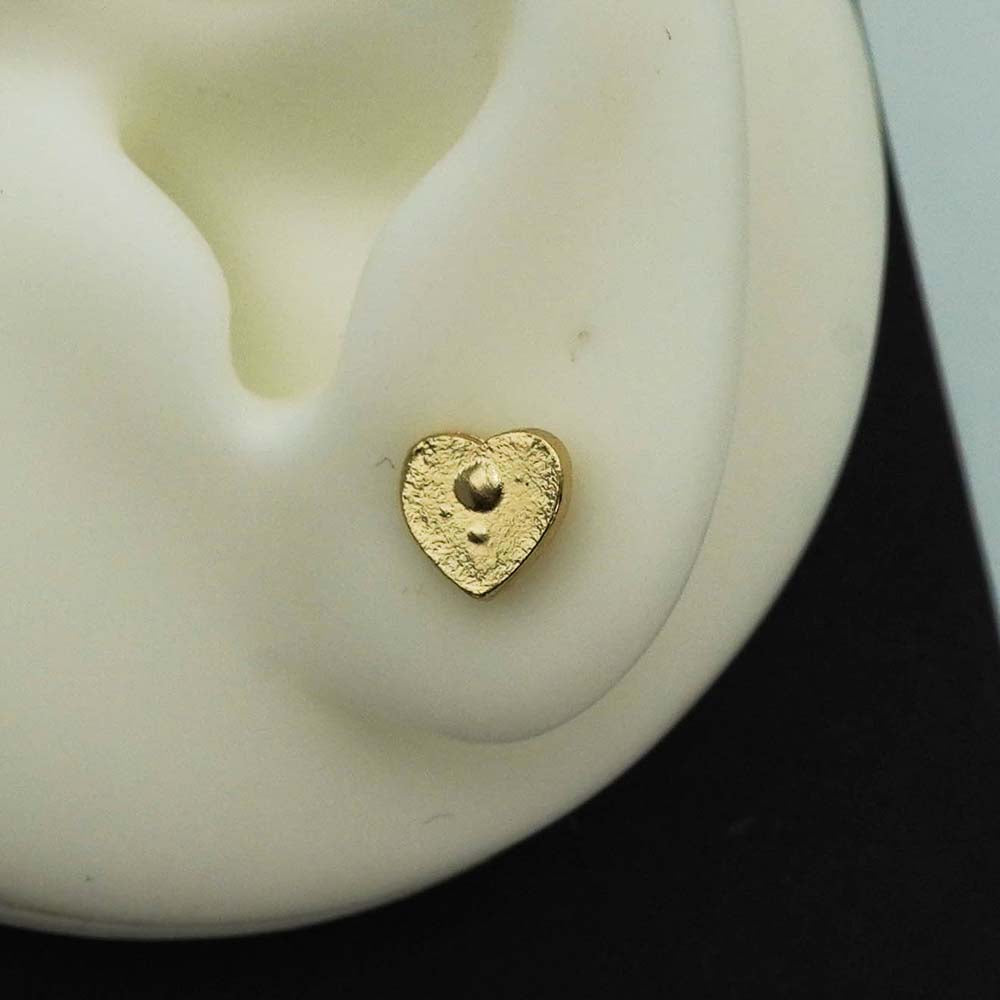 foiled heart studs
