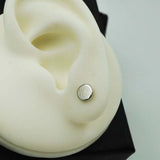 silver disc studs